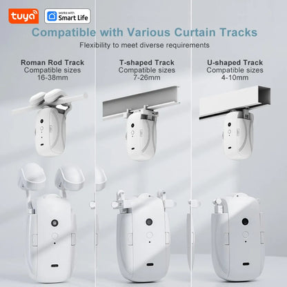 Tuya Okos Függönymozgató Robot – WiFi/Bluetooth, App-vezérlés, Alexa & Google Home