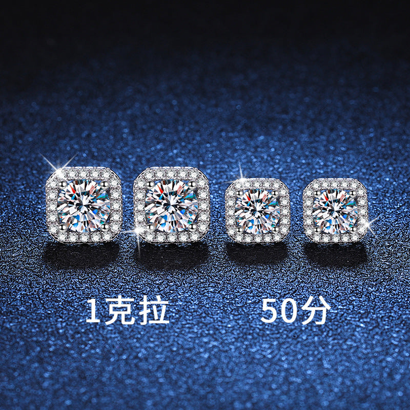 Moissanite Csavaros Fülbevaló