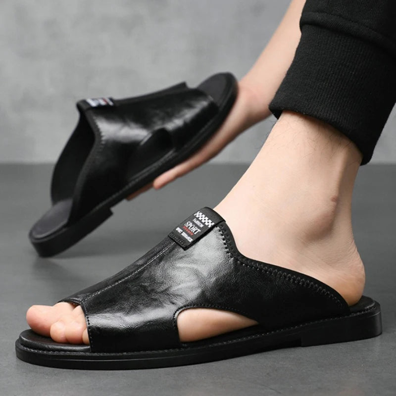 DUTRIEUX Herren-Hausschuhe mit PU-Sohle