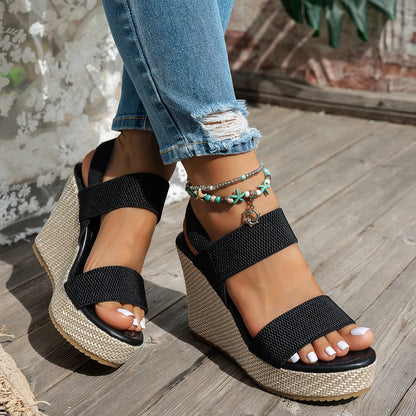 Bequeme Sandalen aus Stoff
