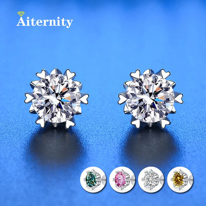 Moissanite Csavaros Fülbevaló