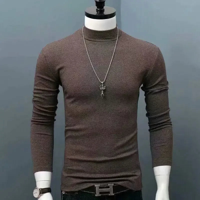 Férfi Garbó Nyakú Slim Fit