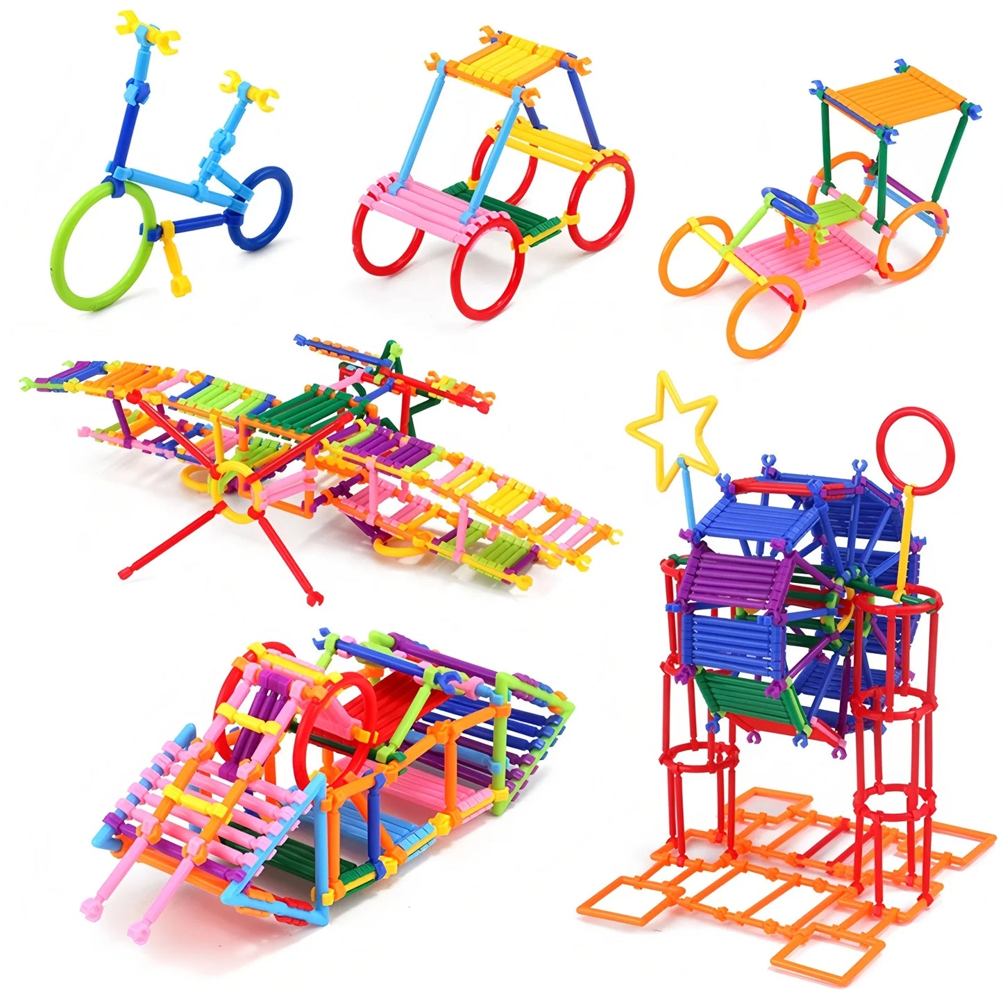 Színes Oktató 3D Puzzle Rudak