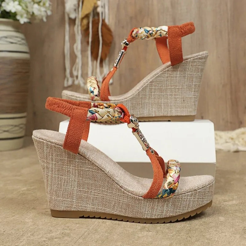 RZSMTYA Damen-Sandalen Flock