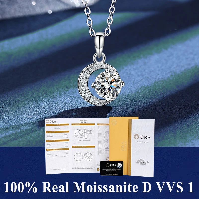 Moissanite Igazi Női Nyaklánc
