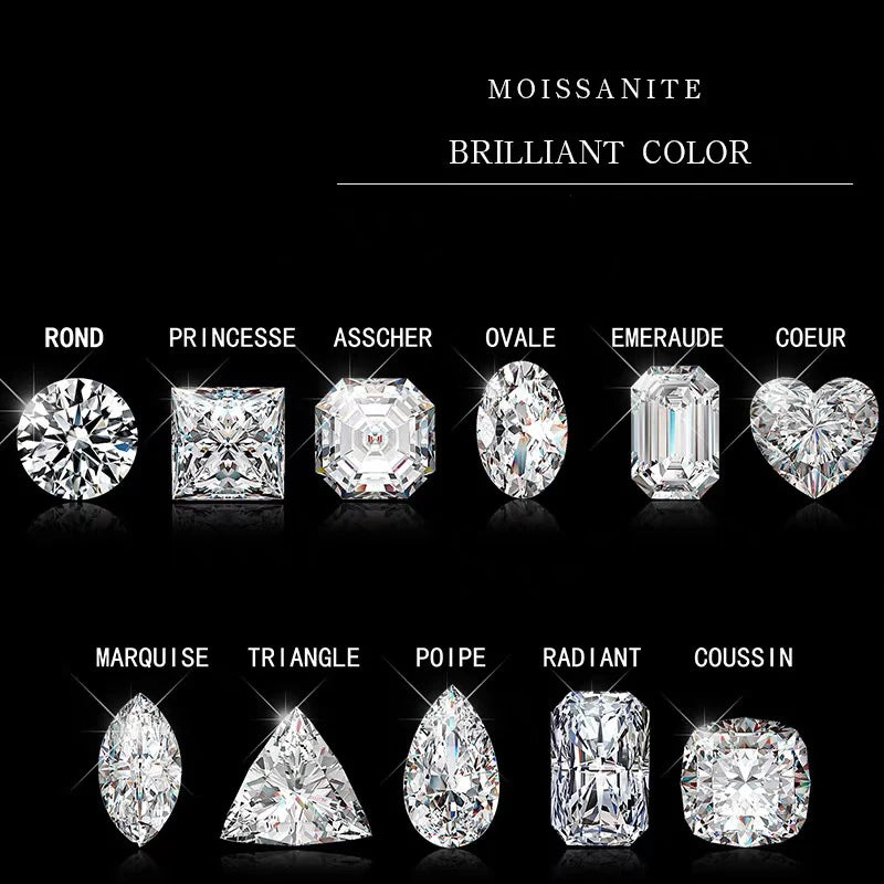 Moissanit Smaragdvágás 0.2-10ct