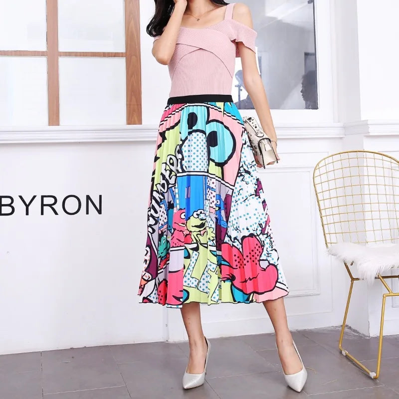 Női Pliszé Szoknya Liva Derék