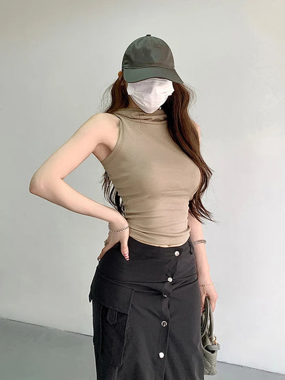 JEYONG Kapucnis Crop Top Női