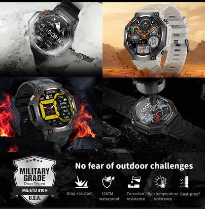 Military T-Rex3 Ultra Okos Óra - GPS Nyomkövetés, Kompassz, 100 Sportmódok, Vízálló IP69K, AI Hang Asszisztens