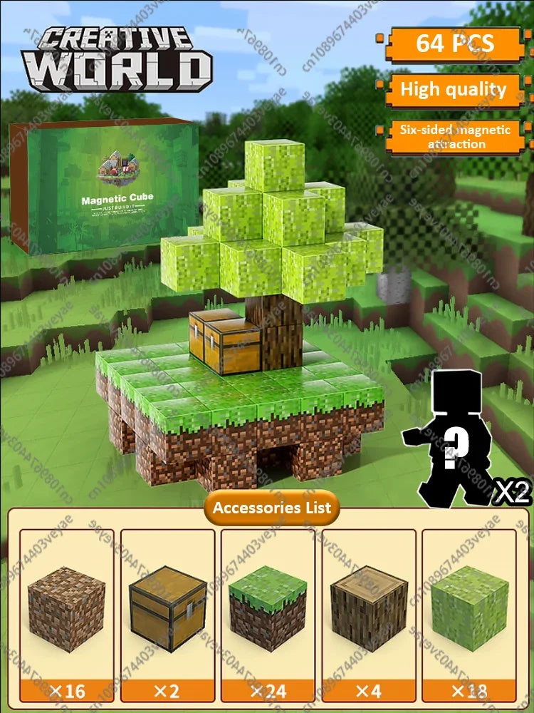 JIMITU Mágneses Építő Kockák