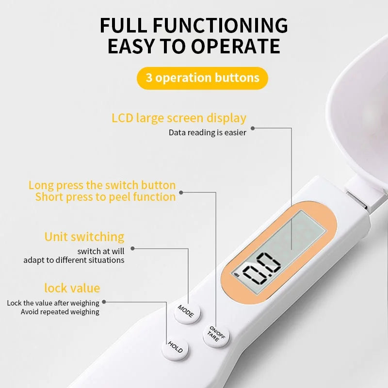 Kitchya Mini Kanál Mérleg - Pontos 0,1 g LED Kijelzővel Konyhai Mérleg 0,1-500 g