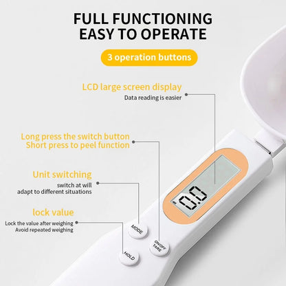 Kitchya Mini Kanál Mérleg - Pontos 0,1 g LED Kijelzővel Konyhai Mérleg 0,1-500 g