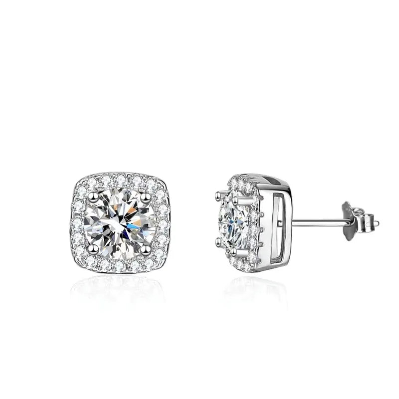 Moissanite Csavaros Fülbevaló