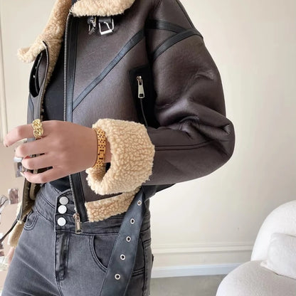 Liva Girl Műszőrmés Kabát Öv