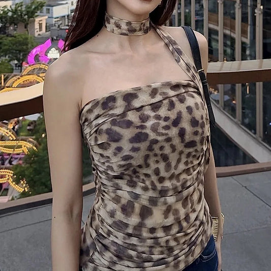 Leopard Print Crop Top JEYONG