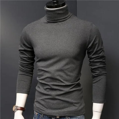 Férfi Garbó Nyakú Slim Fit