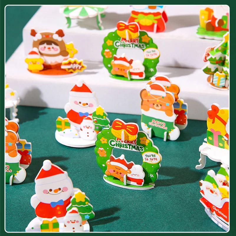 DIY 3D Papír Karácsonyfa Puzzle
