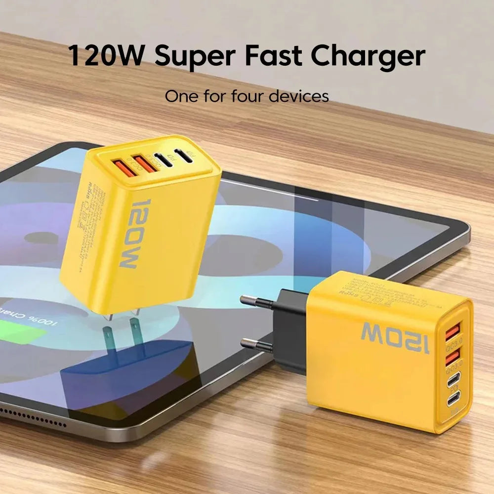 4Portos USB C PD Gyors Töltő