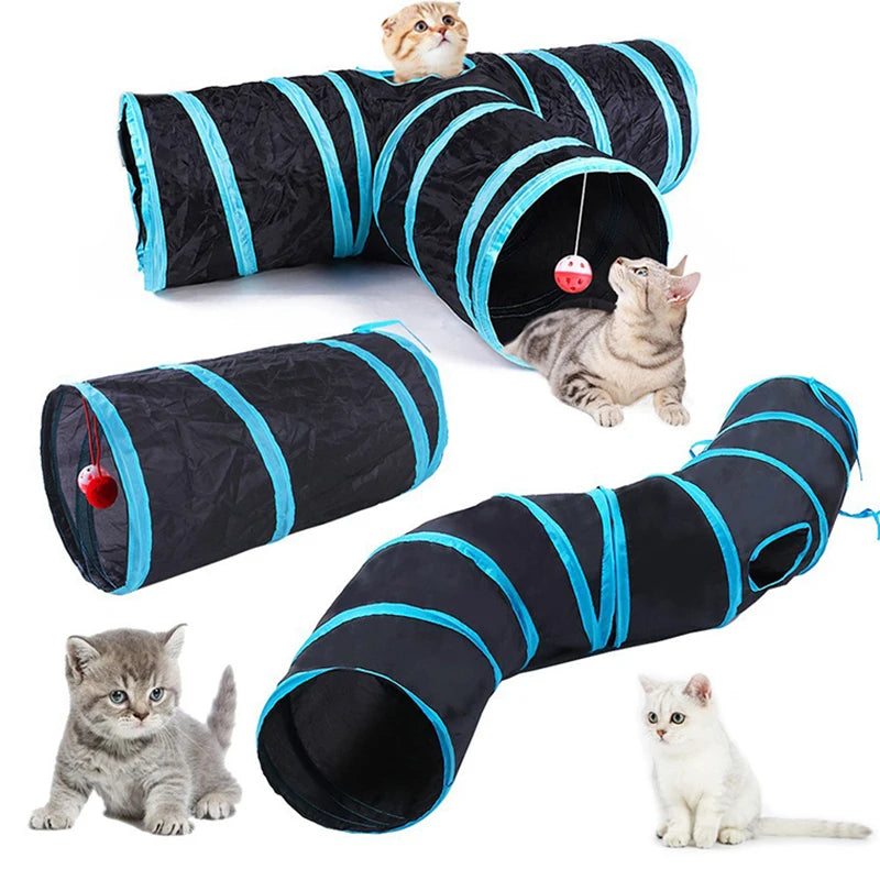 Cat Tunnel Foldable Cat Tube Toy - Breathable For Indoor Use