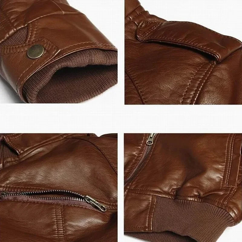Férfi PU Kabát LivaGirl Zipper