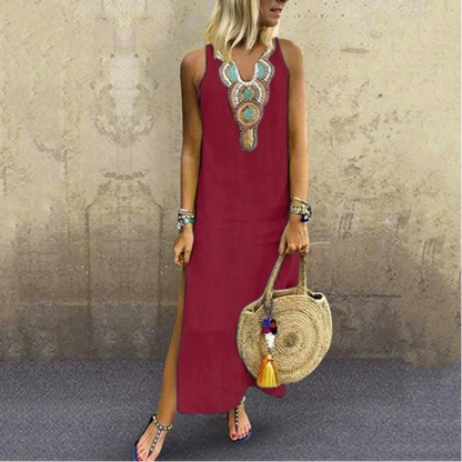 Suit Set Boho Női Ruha Vnyakú