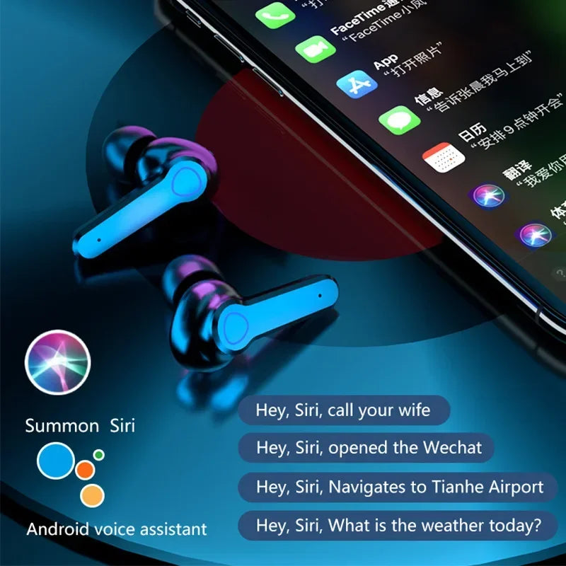 DAMORE M19 Fülhallgató TWS Earphone - Aktív Zajszűrés, Érintéses Vezérlés, Vízálló LED Kijelző Mikrofonnal