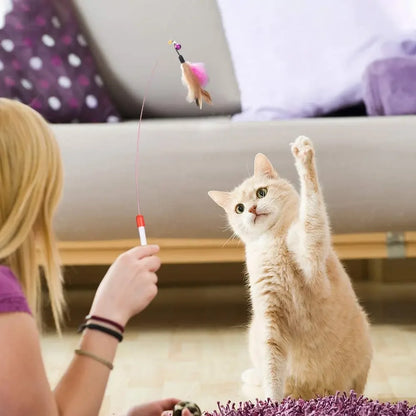 CatJoy Kiscica Játékok Válogatás - Sokoldalú Macska Játszókészlet Színes Sisal Egérrel Harang Gömbbel