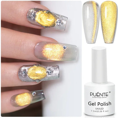 Puente Cat Eye Gel Fényes Kék