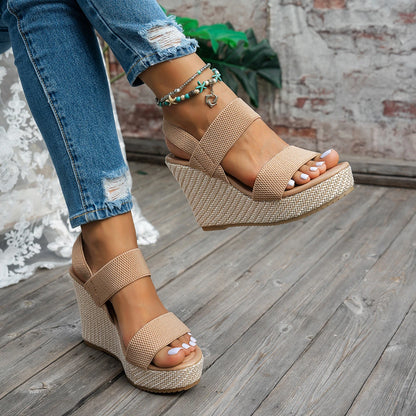 Bequeme Sandalen aus Stoff