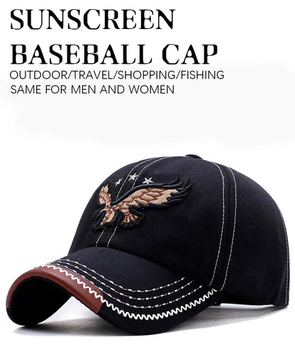 Hímzett Sas Baseball Sapka Unisex Négy Szezonos Árnyékoló Koreai Verzió - Divatos UV Védelem