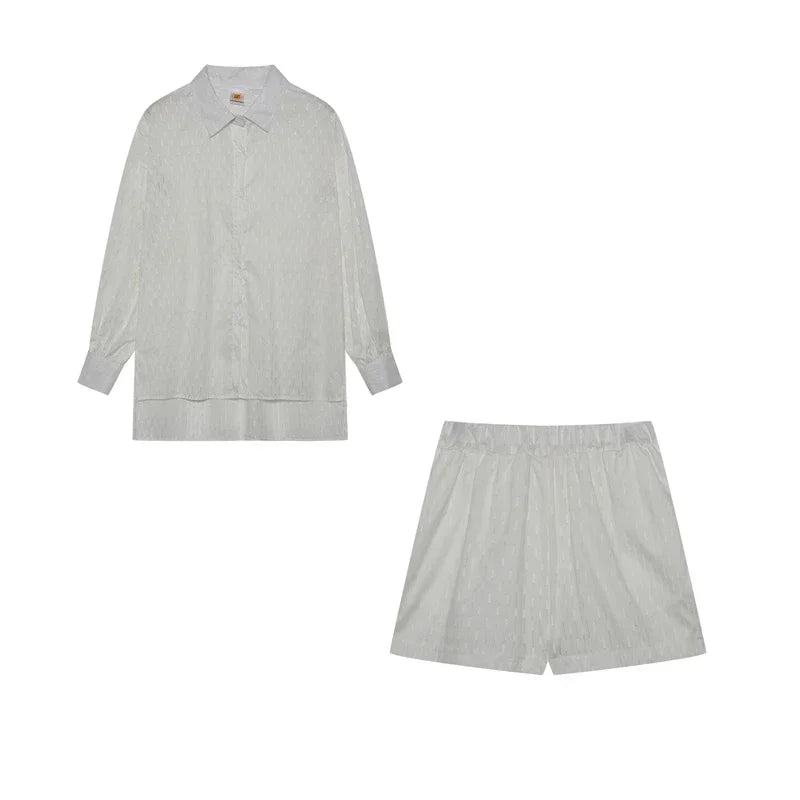 Női Suit Set Jacquard Ing