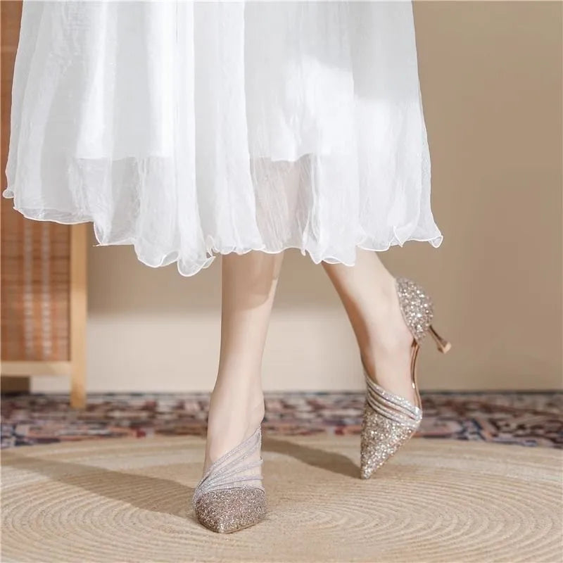 RZSMTYA Glitter Pumps Women