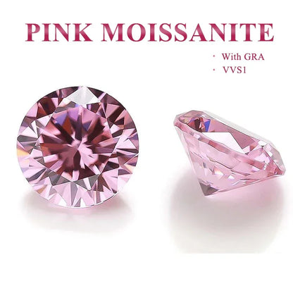 0.5-6ct Rare Colored Moissanite Loose Stone Real VVS1 Lab Grown Princess Crystal Yellow Pink Certified Heart Moissanite Diamonds - BAALAAZ