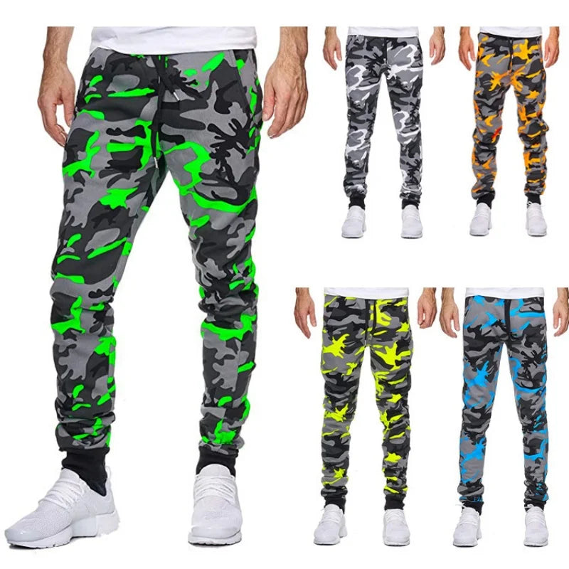 Camo Férfi Edzés Cargo Nadrág