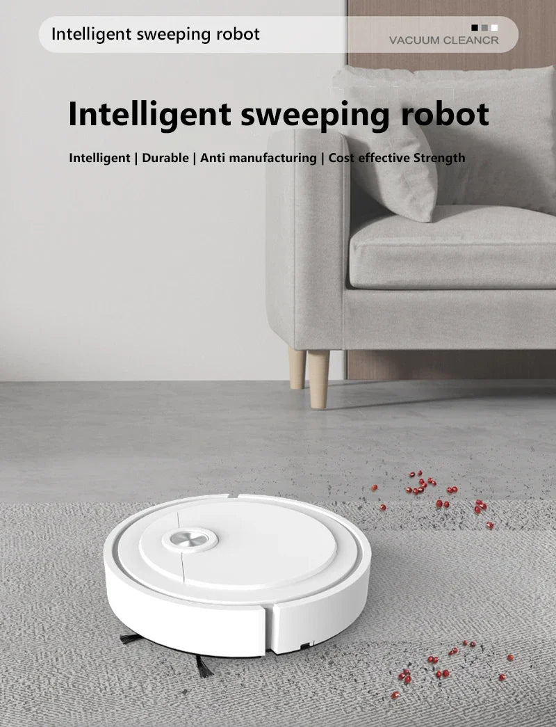 Intelligens Robotporszívó 3-in-1 Funkció - Széles Hatótáv, Kisállat Szőr Eltávolító
