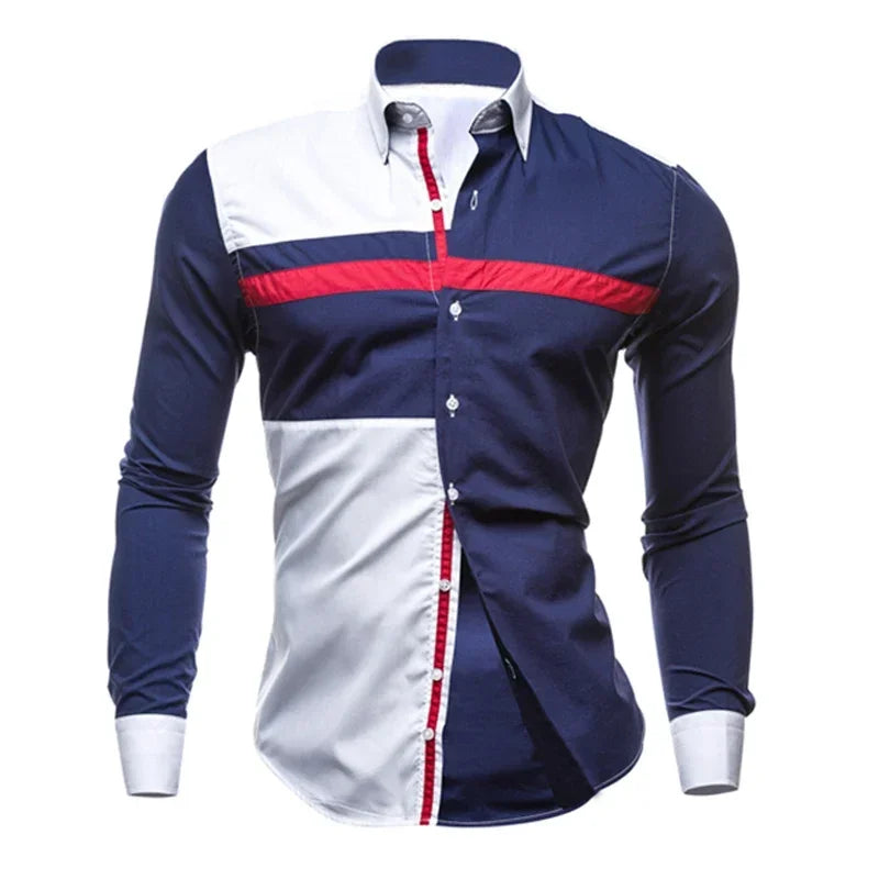 Férfi Ing Slim Fit Csíkos Liva