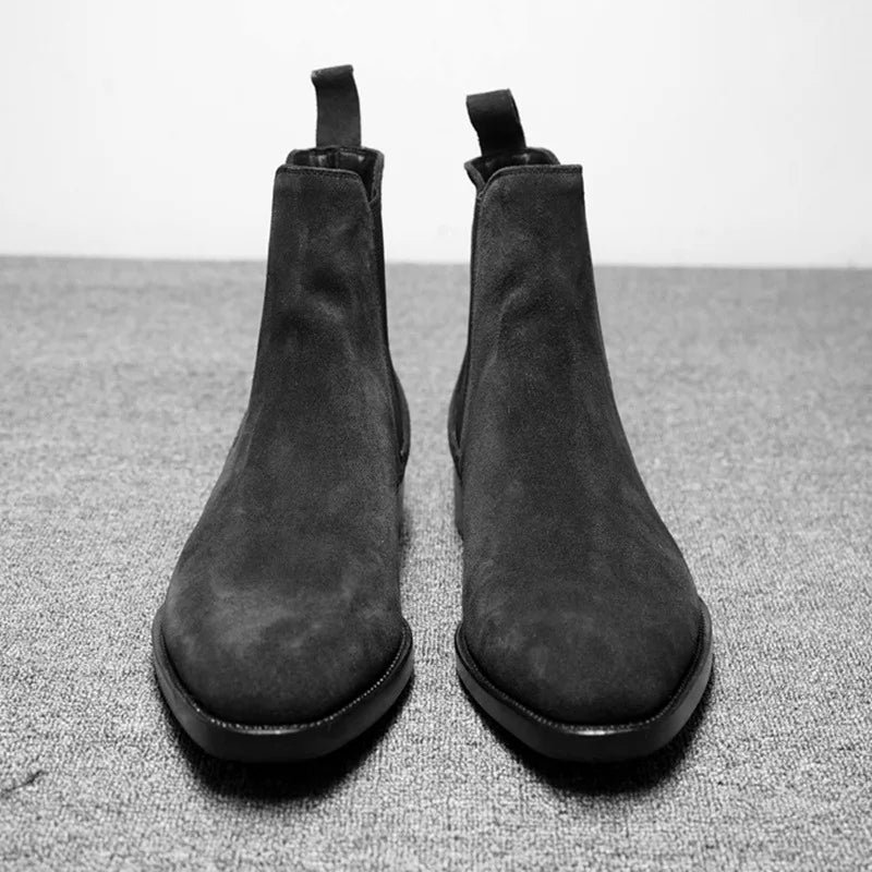 Férfi Designer Chelsea Csizma Luxus Bársony - Prémium Velúr Bőr Bokacsizma