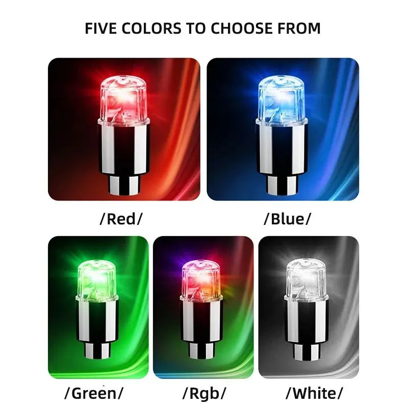 LED Szelep Fények 4 Db Színes