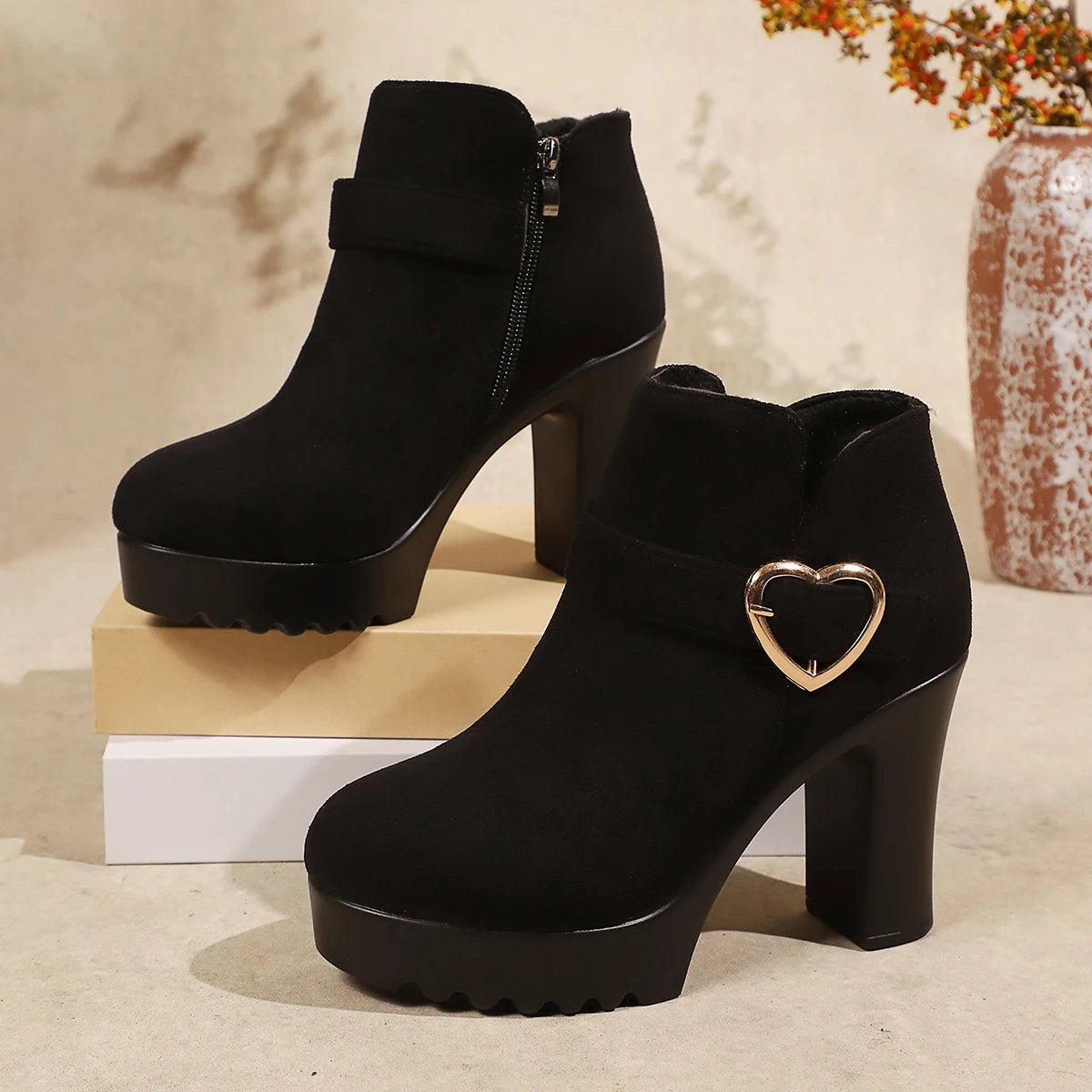Shoes Square Heel Boots