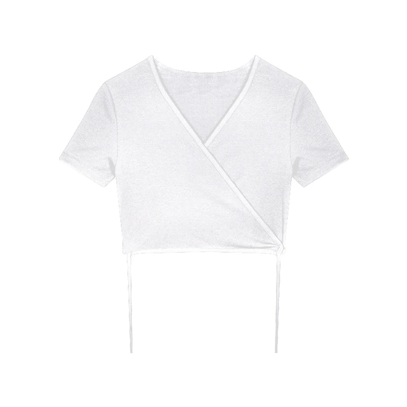 Női Crop Top Vnyakú JEYONG