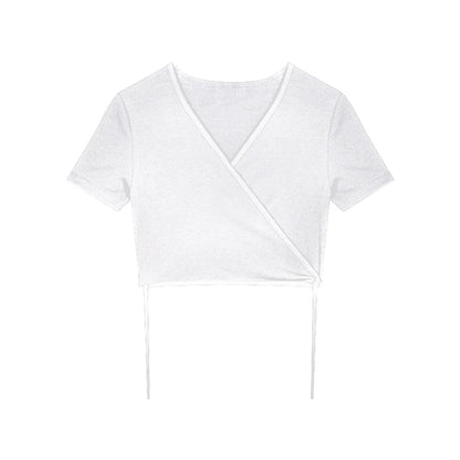 Női Crop Top Vnyakú JEYONG