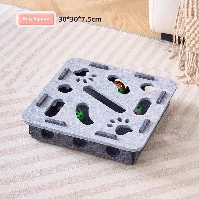 Macska Rejtvény Játék Filcből Készült Puzzle Doboz Labdás Edző Játék - Beltéri Edzés És Szórakozás