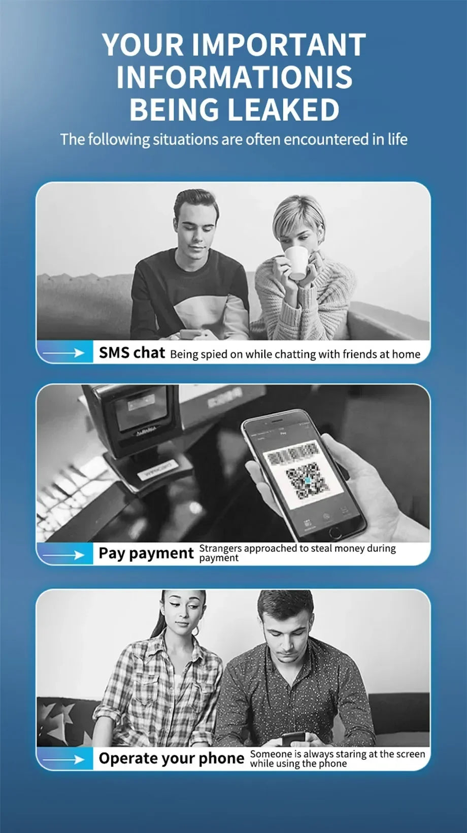 Anti Spy Üveg Privát iPhone