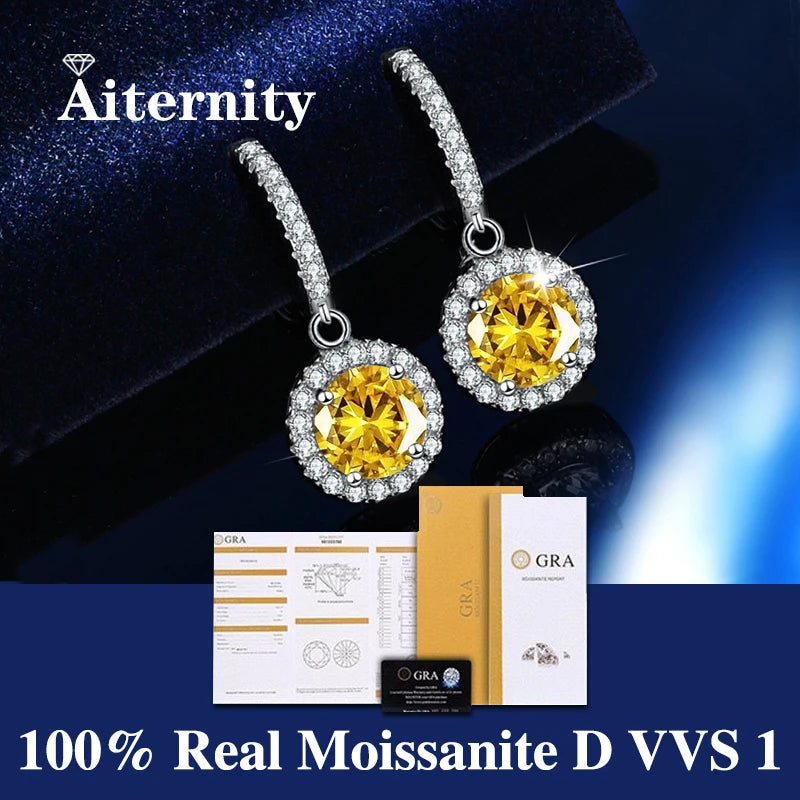 AITERNITY Moissanite Fülbevaló