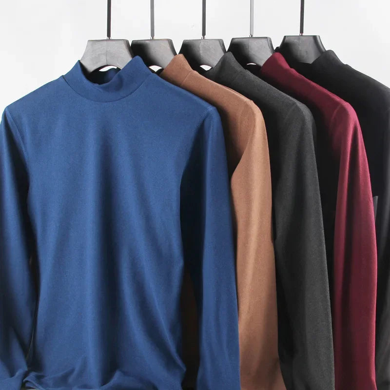 Férfi Garbó Nyakú Slim Fit