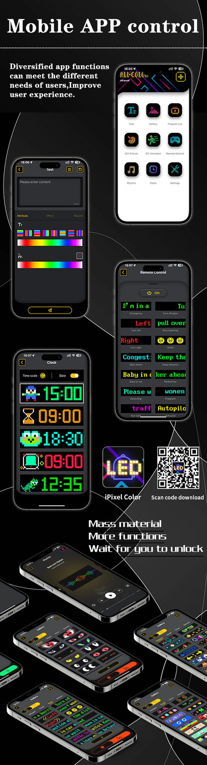 LED Mátrix Panel Bluetooth