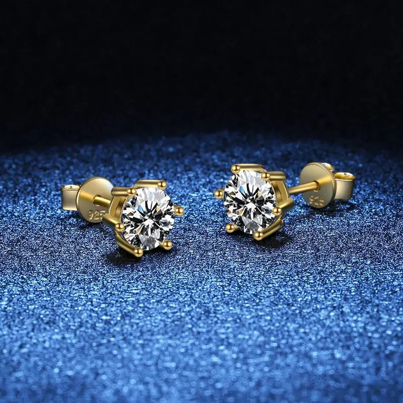 Moissanite Fülbevaló Uniszex