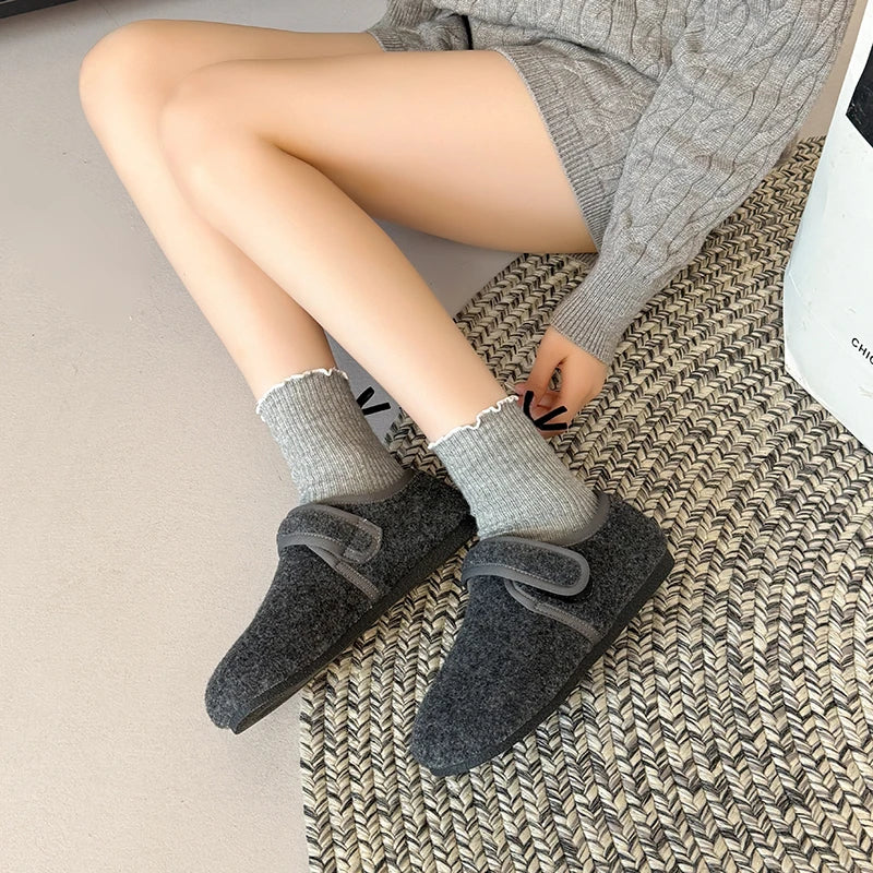 RZSMTYA Damen-Winterschuhe Flock