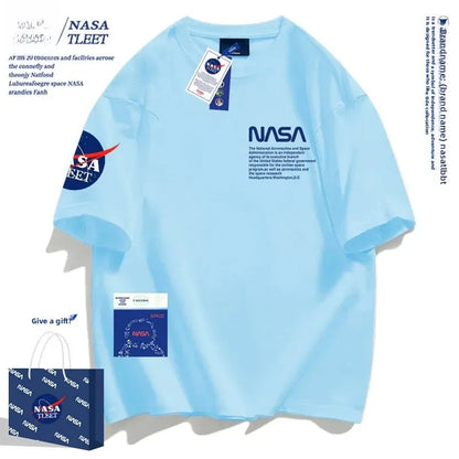 NASA-Baumwoll-T-Shirt, atmungsaktives Muster