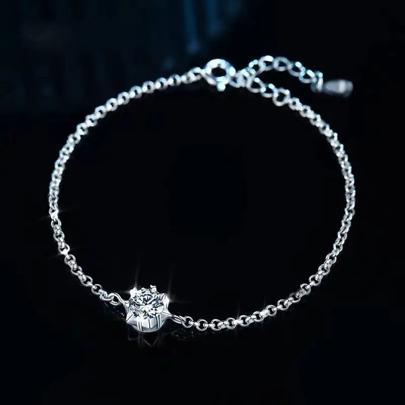 Moissanite Hópehely Karkötő